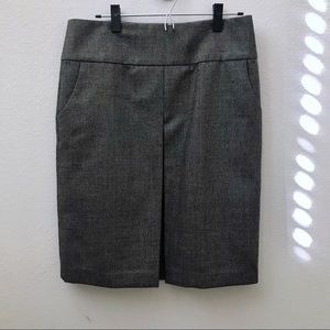 NEW JCREW charcoal sparkle tweed box pleat skirt